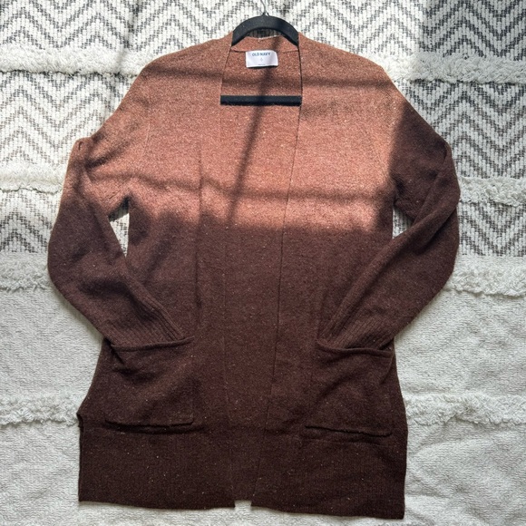 Old Navy Size S Brown Long-Line Open-Front Cardigan - Picture 1 of 5